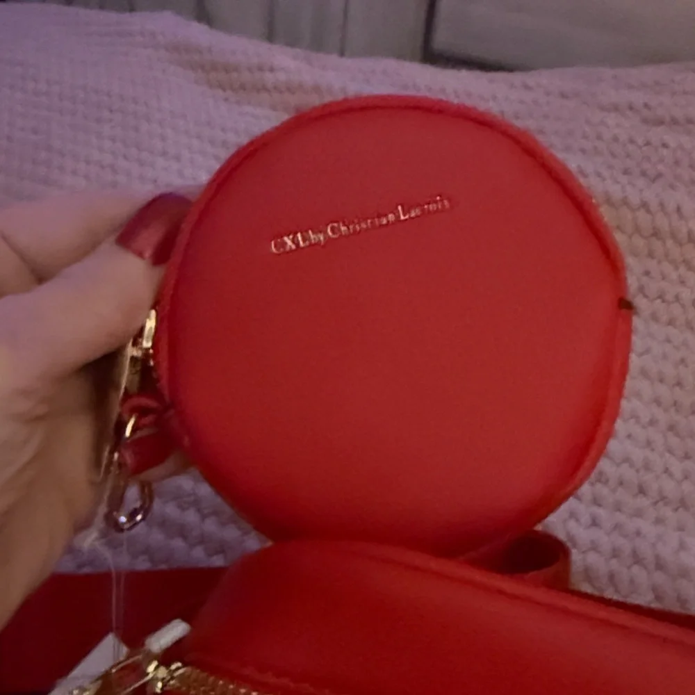 Christian Lacroix Vibrant Red Crossbody Bag with Coin Pouch